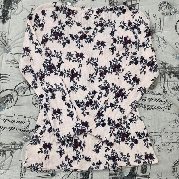 Lucky Brand Floral Print Henley Knit Top - Picture 13 of 13